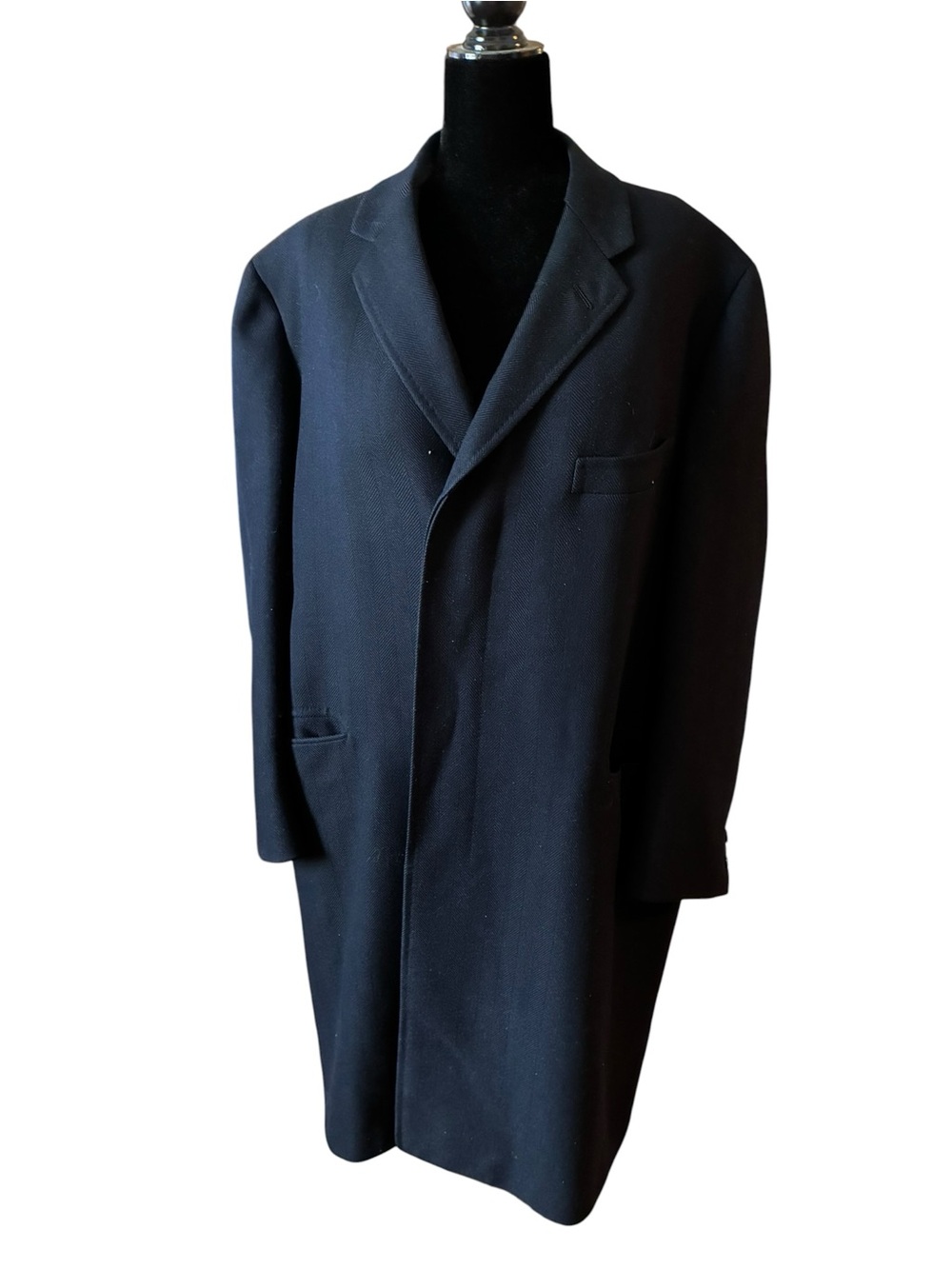 Hickey Freeman Navy Men's Overcoat